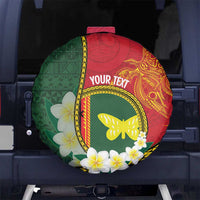 Personalised PNG Oro Provins Spare Tire Cover Papua New Guinea Plumeria Melanesian Pattern - Polynesian Pride