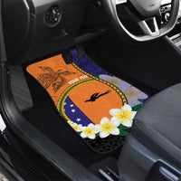 Personalised PNG Niu Ailan Car Mats Papua New Guinea Plumeria Melanesian Pattern - Polynesian Pride