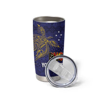 Personalised PNG Niu Ailan Tumbler Cup Papua New Guinea Plumeria Melanesian Pattern - Polynesian Pride