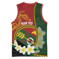 Personalised PNG Simbu Provins Basketball Jersey Papua New Guinea Plumeria Melanesian Pattern - Polynesian Pride