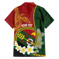 Personalised PNG Simbu Provins Family Matching Short Sleeve Bodycon Dress and Hawaiian Shirt Papua New Guinea Plumeria Melanesian Pattern - Polynesian Pride