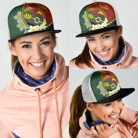 PNG Simbu Provins Mesh Trucker Cap Papua New Guinea Plumeria Melanesian Pattern - Polynesian Pride