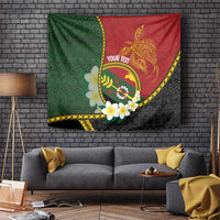 Personalised PNG Simbu Provins Tapestry Papua New Guinea Plumeria Melanesian Pattern - Polynesian Pride