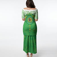 Cook Islands Manta Ray Puletasi Kuki Airani Tattoo Green Color LT14 - Polynesian Pride