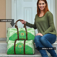 Cook Islands Manta Ray Travel Bag Kuki Airani Tattoo Green Color LT14 - Polynesian Pride