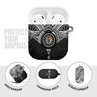 Cook Islands Manta Ray AirPods Case Kuki Airani Tattoo Black Color LT14 - Polynesian Pride