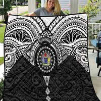 Cook Islands Manta Ray Quilt Kuki Airani Tattoo Black Color LT14 Black - Polynesian Pride
