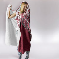 Personalised Cook Islands Mangaia Hooded Blanket Map With Kuki Airani Manta Ray Tattoo LT14 - Polynesian Pride