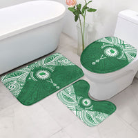 Personalised Cook Islands Rarotonga Bathroom Set Map With Kuki Airani Manta Ray Tattoo LT14 - Polynesian Pride