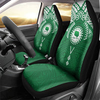 Personalised Cook Islands Rarotonga Car Seat Cover Map With Kuki Airani Manta Ray Tattoo LT14 - Polynesian Pride