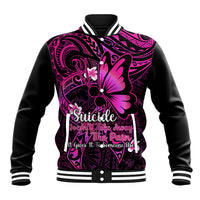 Polynesia Suicide Prevention Awareness Baseball Jacket Your Life Is Worth Living For Polynesian Pink Pattern LT14 Unisex Pink - Polynesian Pride