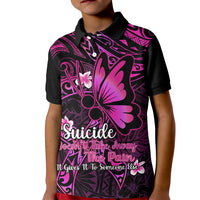 Polynesia Suicide Prevention Awareness Kid Polo Shirt Your Life Is Worth Living For Polynesian Pink Pattern LT14 Kid Pink - Polynesian Pride