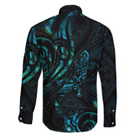 New Zealand Skink Family Matching Off Shoulder Short Dress and Hawaiian Shirt Aotearoa Maori Mix Paua Shell