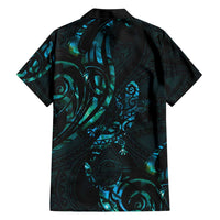 New Zealand Skink Family Matching Short Sleeve Bodycon Dress and Hawaiian Shirt Aotearoa Maori Mix Paua Shell LT14 - Polynesian Pride