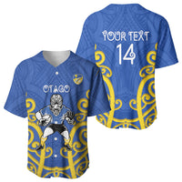 Otago Custom Rugby New Zealand Baseball Jersey Aotearoa Maori Pukana Tiki Mascot