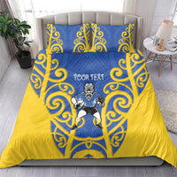 Otago Custom Rugby New Zealand Bedding Set Aotearoa Maori Pukana Tiki Mascot
