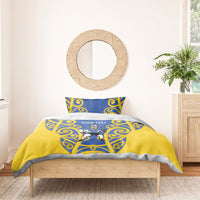 Otago Custom Rugby New Zealand Bedding Set Aotearoa Maori Pukana Tiki Mascot