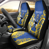 Otago Custom Rugby New Zealand Car Seat Cover Aotearoa Maori Pukana Tiki Mascot