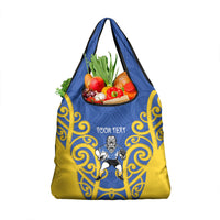 Otago Custom Rugby New Zealand Grocery Bag Aotearoa Maori Pukana Tiki Mascot