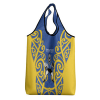 Otago Custom Rugby New Zealand Grocery Bag Aotearoa Maori Pukana Tiki Mascot