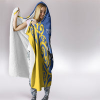 Otago Custom Rugby New Zealand Hooded Blanket Aotearoa Maori Pukana Tiki Mascot