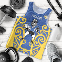 Otago Custom Rugby New Zealand Men Tank Top Aotearoa Maori Pukana Tiki Mascot