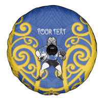 Otago Custom Rugby New Zealand Spare Tire Cover Aotearoa Maori Pukana Tiki Mascot