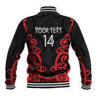 Counties Manukau Custom Rugby New Zealand Baseball Jacket Aotearoa Maori Pukana Tiki Mascot