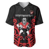 Counties Manukau Custom Rugby New Zealand Baseball Jersey Aotearoa Maori Pukana Tiki Mascot