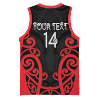 Counties Manukau Custom Rugby New Zealand Basketball Jersey Aotearoa Maori Pukana Tiki Mascot
