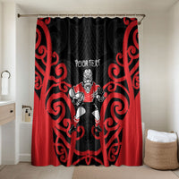 Counties Manukau Custom Rugby New Zealand Bathroom Set Aotearoa Maori Pukana Tiki Mascot