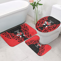 Counties Manukau Custom Rugby New Zealand Bathroom Set Aotearoa Maori Pukana Tiki Mascot