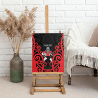 Counties Manukau Custom Rugby New Zealand Canvas Wall Art Aotearoa Maori Pukana Tiki Mascot