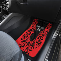 Counties Manukau Custom Rugby New Zealand Car Mats Aotearoa Maori Pukana Tiki Mascot