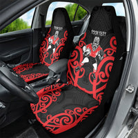 Counties Manukau Custom Rugby New Zealand Car Seat Cover Aotearoa Maori Pukana Tiki Mascot