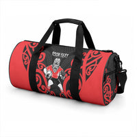 Counties Manukau Custom Rugby New Zealand Duffle Bag Aotearoa Maori Pukana Tiki Mascot