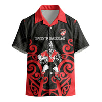 Counties Manukau Custom Rugby New Zealand Kid Hawaiian Shirt Aotearoa Maori Pukana Tiki Mascot