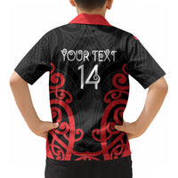 Counties Manukau Custom Rugby New Zealand Kid Hawaiian Shirt Aotearoa Maori Pukana Tiki Mascot