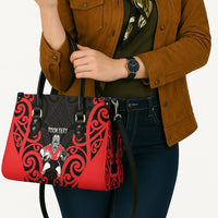 Counties Manukau Custom Rugby New Zealand Leather Bag Aotearoa Maori Pukana Tiki Mascot
