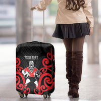 Counties Manukau Custom Rugby New Zealand Luggage Cover Aotearoa Maori Pukana Tiki Mascot