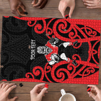 Counties Manukau Custom Rugby New Zealand Puzzle Aotearoa Maori Pukana Tiki Mascot