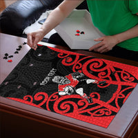 Counties Manukau Custom Rugby New Zealand Puzzle Aotearoa Maori Pukana Tiki Mascot
