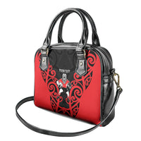 Counties Manukau Custom Rugby New Zealand Shoulder Handbag Aotearoa Maori Pukana Tiki Mascot
