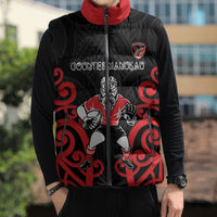 Counties Manukau Custom Rugby New Zealand Sleeveless Puffer Jacket Aotearoa Maori Pukana Tiki Mascot