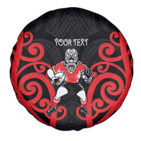 Counties Manukau Custom Rugby New Zealand Spare Tire Cover Aotearoa Maori Pukana Tiki Mascot