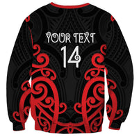 Counties Manukau Custom Rugby New Zealand Sweatshirt Aotearoa Maori Pukana Tiki Mascot
