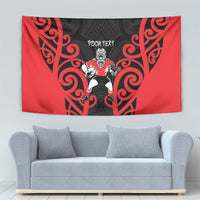 Counties Manukau Custom Rugby New Zealand Tapestry Aotearoa Maori Pukana Tiki Mascot