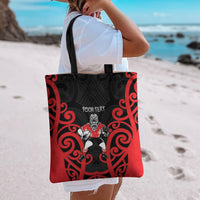 Counties Manukau Custom Rugby New Zealand Tote Bag Aotearoa Maori Pukana Tiki Mascot