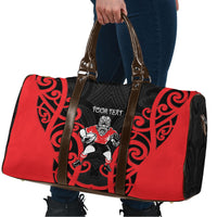 Counties Manukau Custom Rugby New Zealand Travel Bag Aotearoa Maori Pukana Tiki Mascot