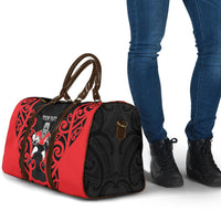 Counties Manukau Custom Rugby New Zealand Travel Bag Aotearoa Maori Pukana Tiki Mascot